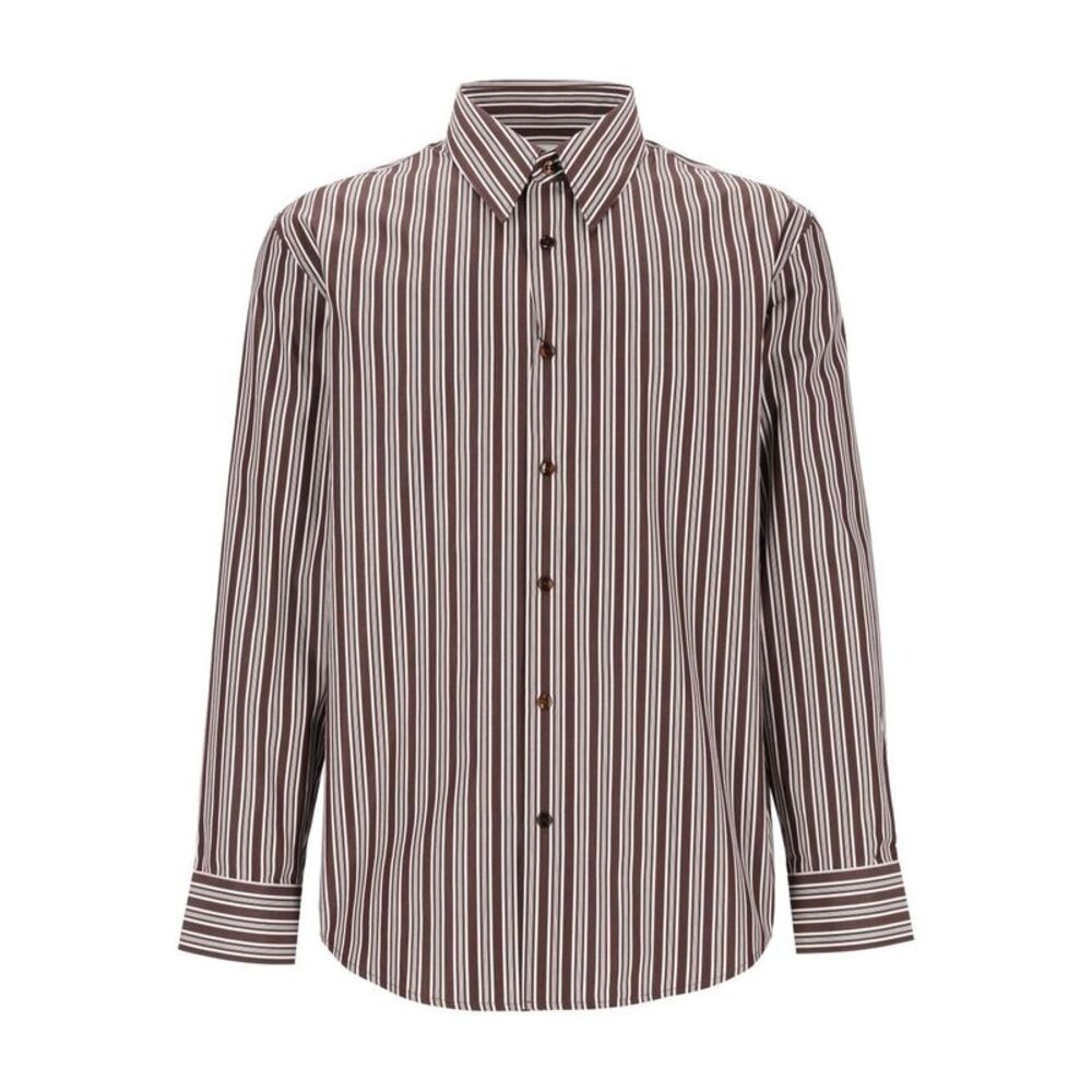 Saint Laurent Men Striped Cotton Poplin Shirt
